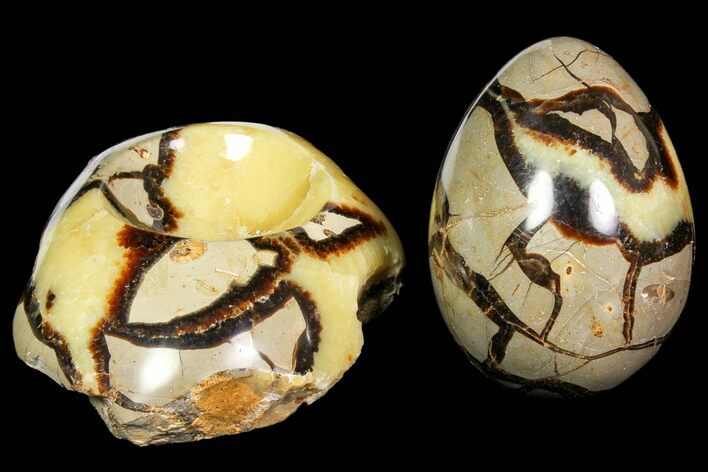 Polished Septarian Egg with Stand - Madagascar #118134